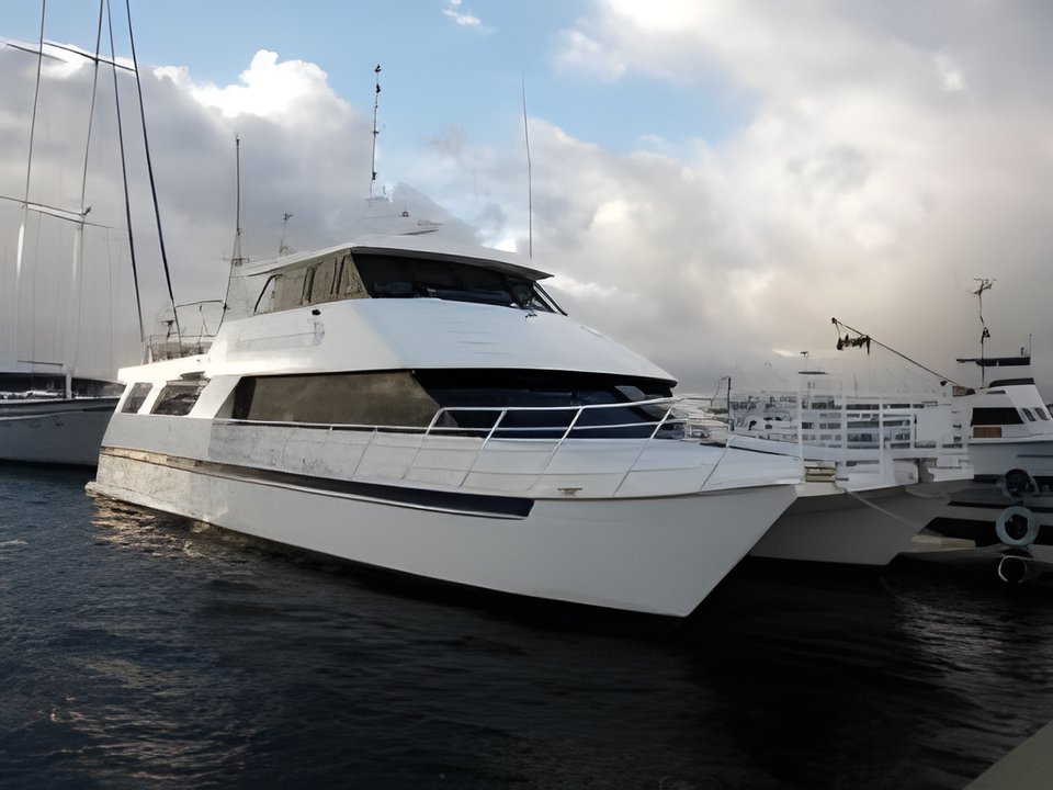 Blue Destiny 68ft two-level event vessel for hire in Perth