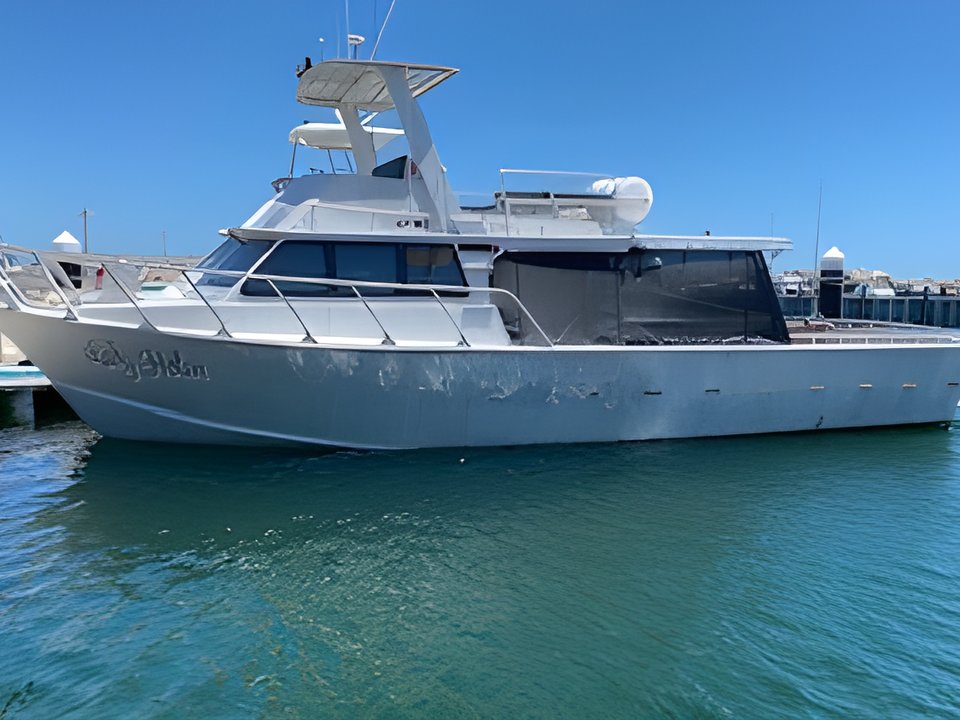 Lady Helen 45ft flybridge cruiser for boat hire in Perth
