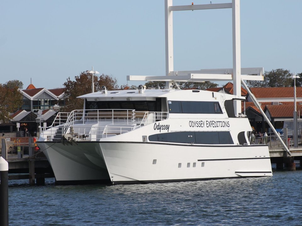 Odyssey 80ft luxury catamaran for boat hire in Perth