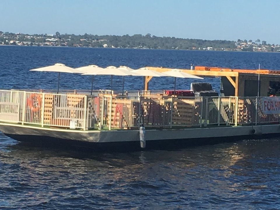 The Hula Hula 60ft open-air party boat for boat hire in Perth