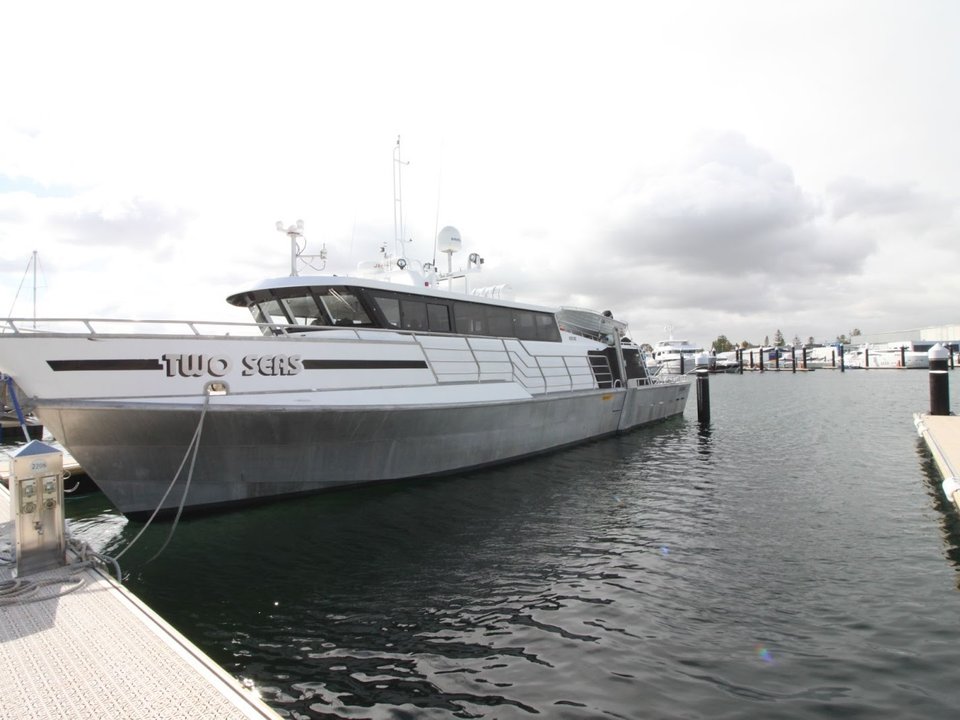 Two Seas 80ft luxury event vessel for boat hire in Perth