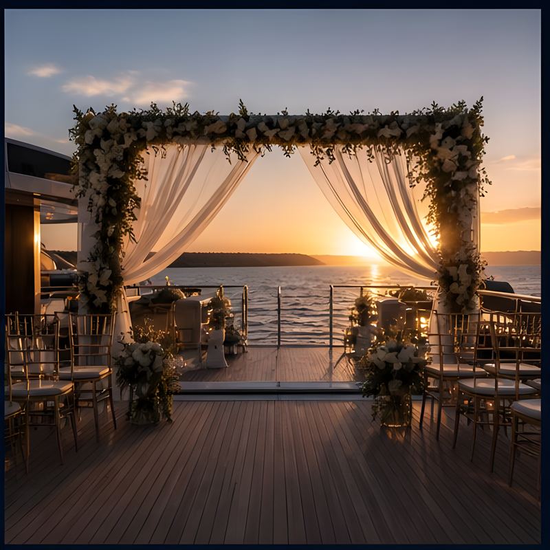 Wedding celebration on a boat in Perth